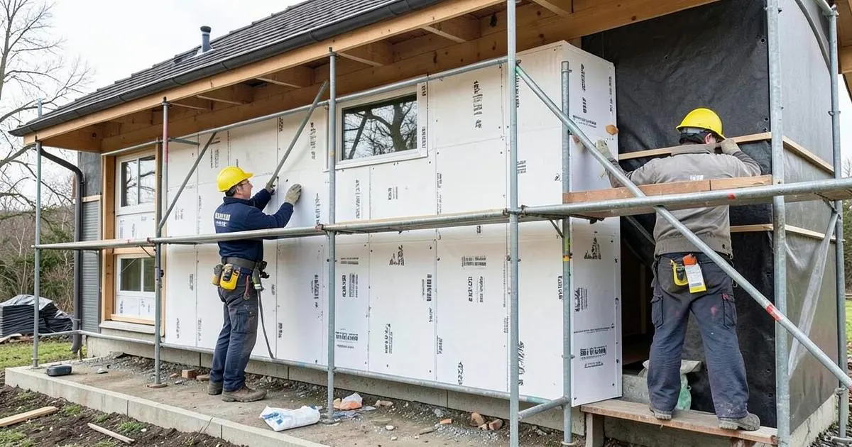 Chantier d’isolation par l’extérieur à Perpignan