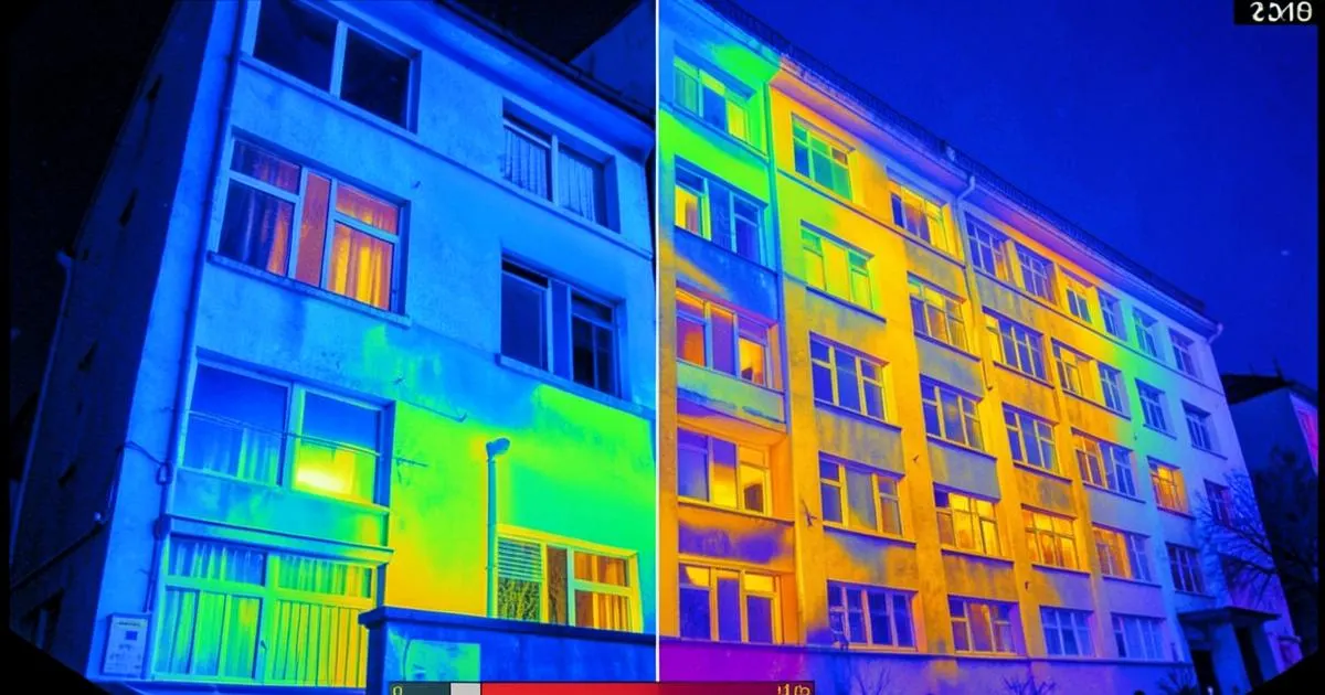 Thermographie des déperditions de chaleur d’un immeuble à Perpignan